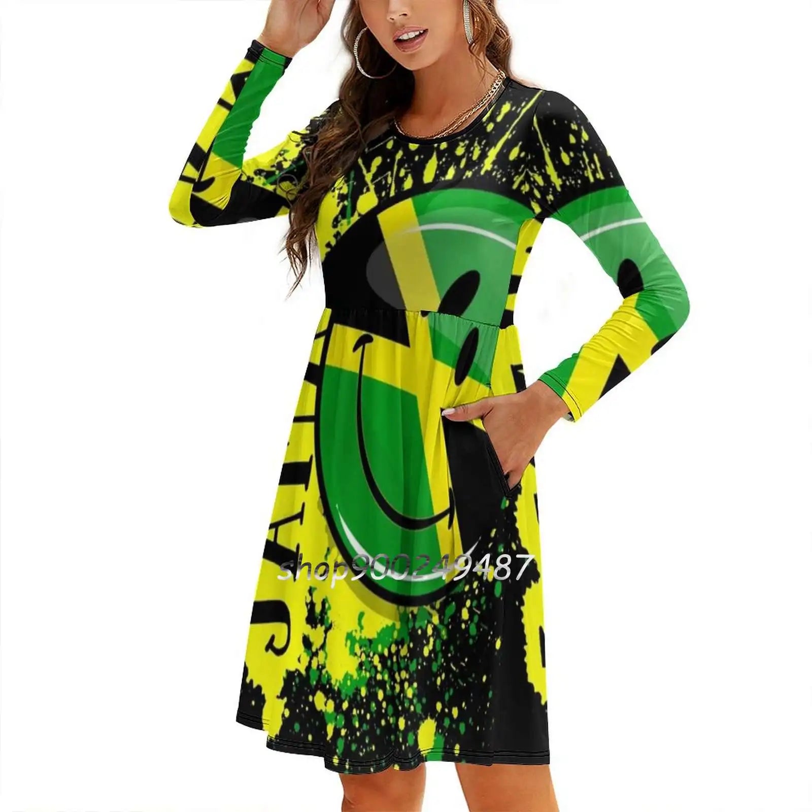 A Splash Of Jamaica Smiling Jamaican Flag Sweet Elegant Dress Women Ko – Mega Mart Center A Splash Of Jamaica Smiling Jamaican Flag Sweet Elegant Dress Women Ko – Mega Mart Center