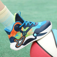 Children Basketball Shoes Breathable Mesh Boys Girls Fashion Sneakers School Sport Shoes Kids Casual Trainers Outdoor Athletic