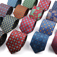 Super Soft Bohemian Silk Ties Men's Fashion 7.5cm Necktie For Men Wedding Business Meeting Gravata Colorful Novelty Printing Tie