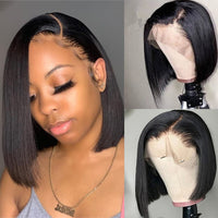 Bone Straight Bob Wig Lace Front Human Hair Wigs For Women Short Bob