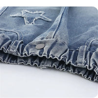 Girls Jeans 2025 Spring Autumn New Fashion Star Pattern Casual Denim Pants School Kids Trendy Teenage Children's Trousers 5-14T