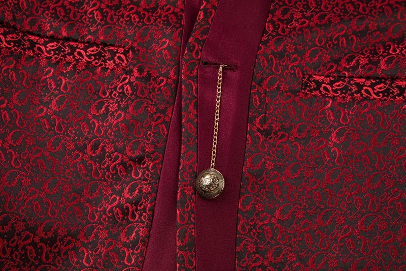 2025 New Wedding Host Performance Men's Suit Dress Three-piece Botanical Floral Pattern  Blazer  for Men with Pants and Vest