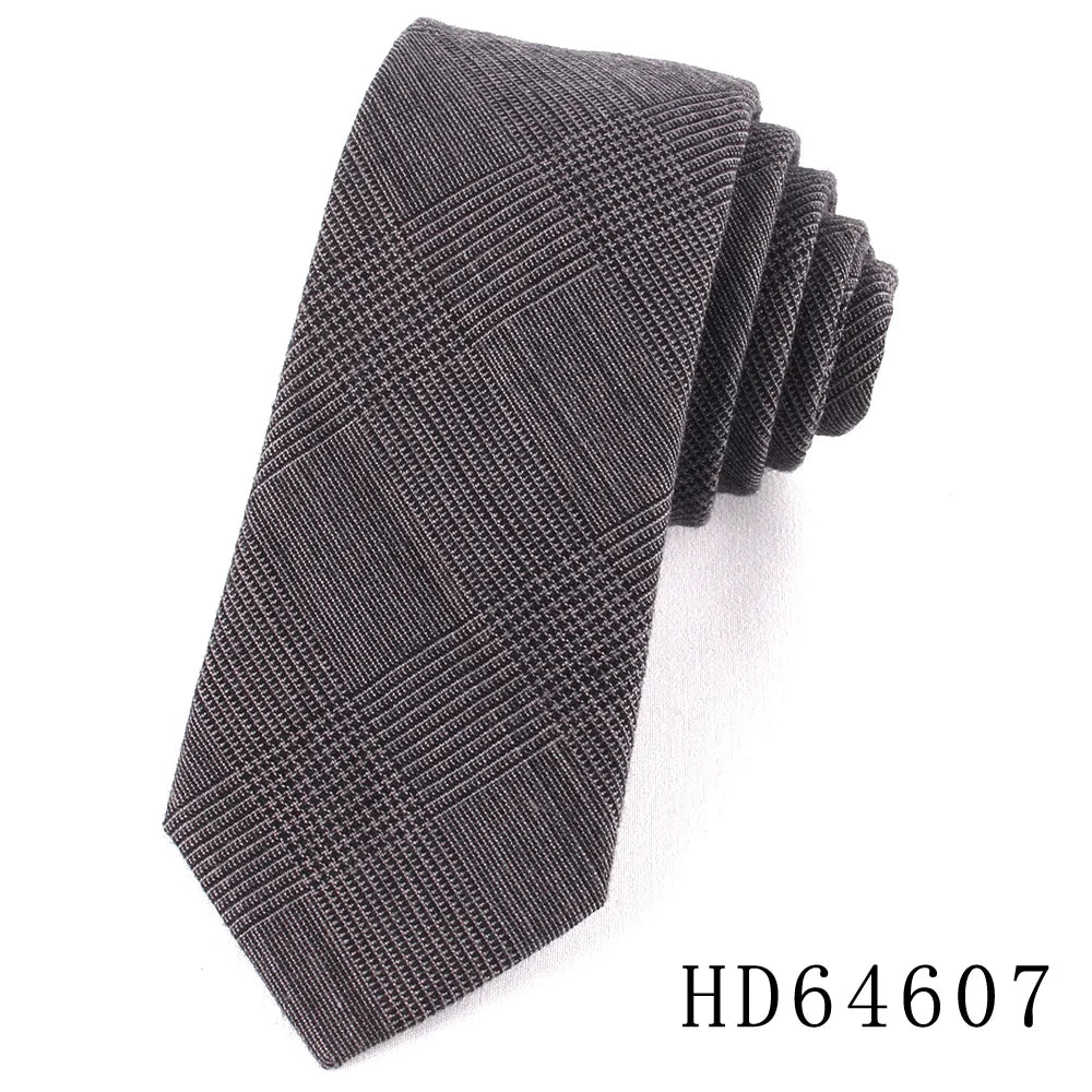 Cotton Skinny Tie For Men Women Casual Plaid Neck Tie For Party Business Wedding Neckties Adult Suit Slim Neck Ties For Gifts