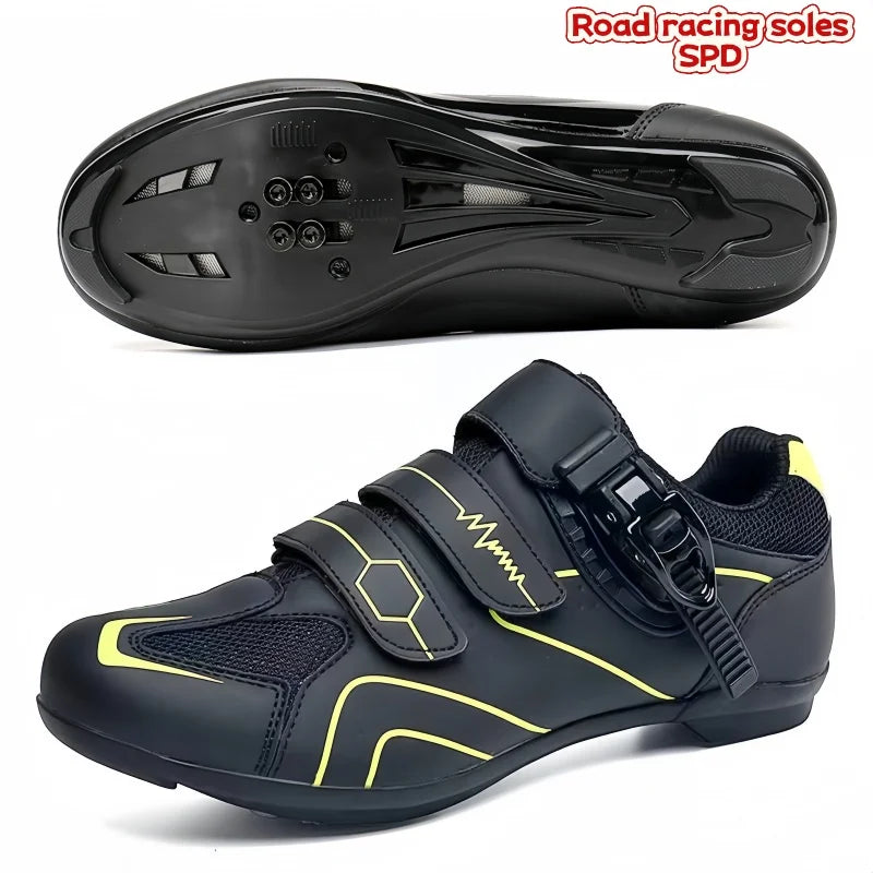 SPD Road Cycling Shoes Shock Absorption And Durable,Suitable For Racing On Long-Distance Roads,MTB Mountain Off-Road Riding Unis