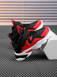 A pair of children's four-season leather upper high-top sports shoes, wear-resistant casual shoes, size 28-38，YX-024