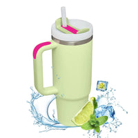 Insulated Tumbler with Hanlde 1200ml Metal Stainless Steel Vacuum Portable Straw Cup Large Thermal Mug for Hot and Cold Coffee