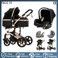 Compact Baby Stroller 4 in 1 with ISOFIX Baby Travel System Multifunctional Baby Pram for Toddlers Buggy Travel Pram Baby Items