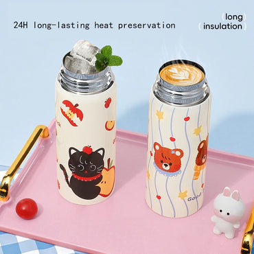 316 Stainless Steel Cartoon Insulated Cup For Children Going To School Portable Cup For Insulation And Cooling Water Cup