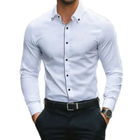 Bolubao Men White Shirt Fashion Brand New Patchwork Long Sleeve Casual Elastic Smart Casual Male Business Shirt