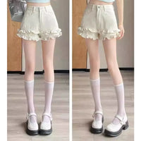 Denim Shorts 2025 Summer Thin High-waisted A-shaped Straight Hot Pants