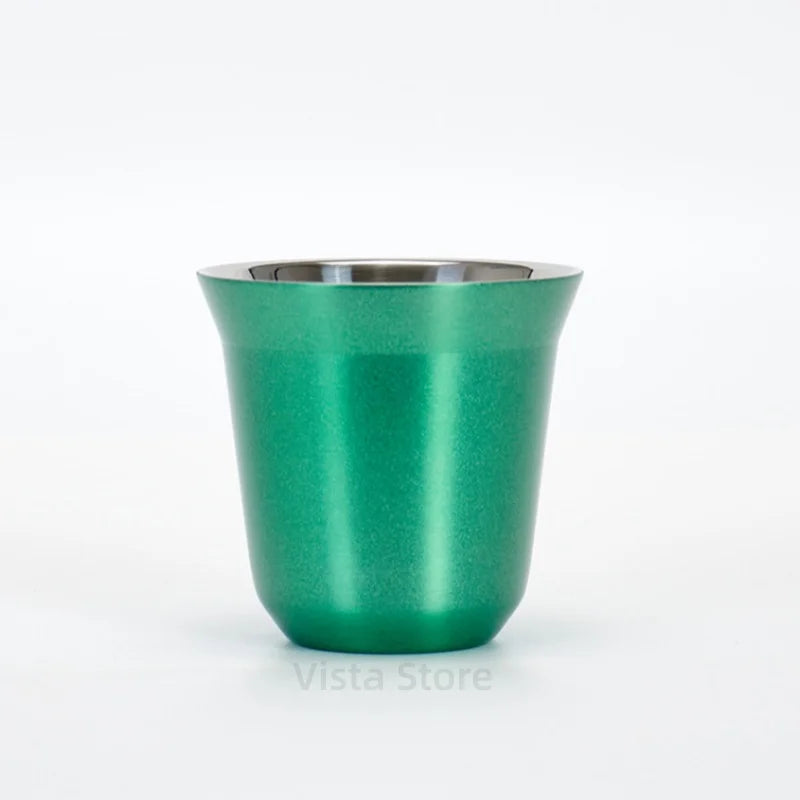 Stainless Steel Espresso Cups Double Wall Insulated Cups Demitasse Cups Coffee Cup For Drinking Coffee, Gift for Him Thermo Cup