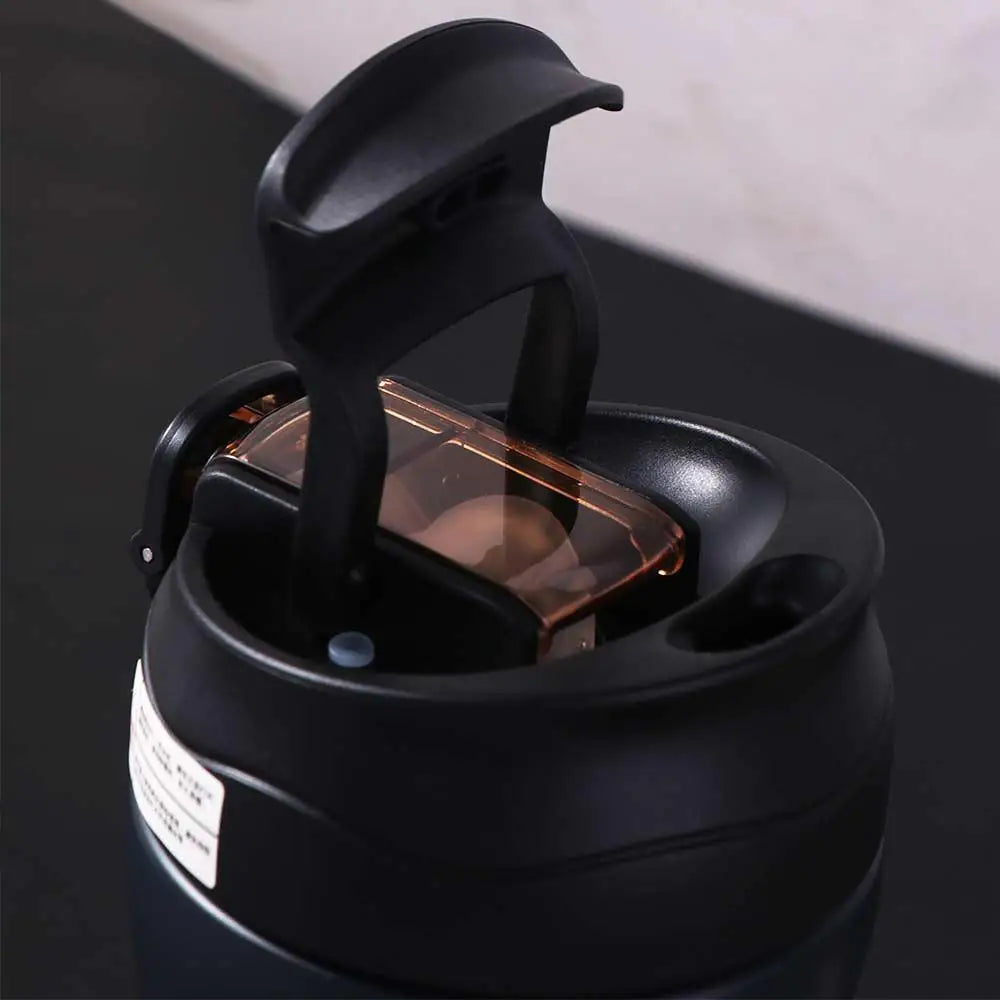 Insulated Cup Stainless Steel Coffee Thermal Mug 600ML Creative Bouncing Coffee Cup Simple Portable Tea Mug Travel