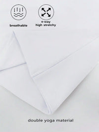 Women's White Solid Round Neck Short Sleeve Fitted T-Shirt for Summer Casual Wear