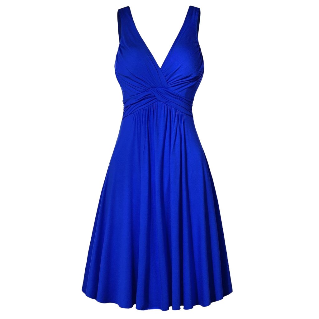 Dresses oversized V-neck Retro Vestidos Pleated Slim Flare Skirt Dresse A-line Solid Color Sling Vintage Cocktail Party Dress