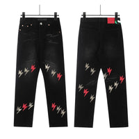 Spring Summer New Fashion Casual Hip Hop Softened Denim Straight Leg Pants High Street Men Women Loose Comfortable Jeans