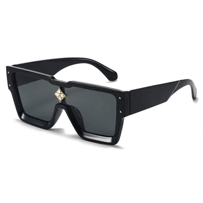 Luxury Diamond Square Fashion Sunglasses For Men And Women Glamour Designer Brand Sun Glasses Classic Unisex UV400 Shades