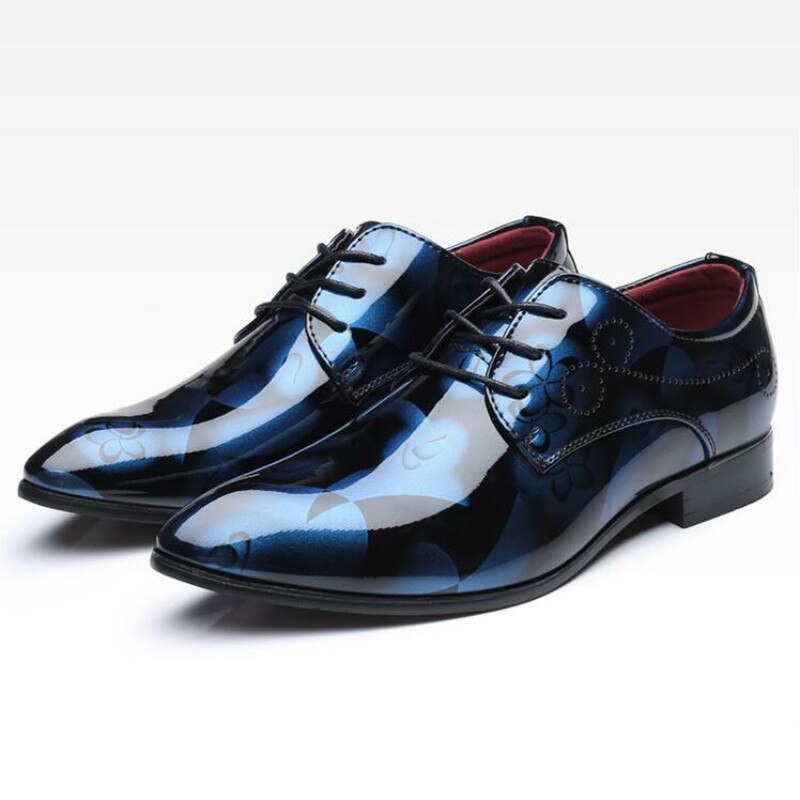 Patent Leather Oxford Shoes for Men Dress Shoes Men Formal Shoes Pointed Toe Business Wedding Shoes Plus Size  Dress Shoes