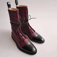 Boots Women's 2023 New Autumn Shoes Single Boots British Style Mid Barrel Slim Boots Children's Black Motorcycle Boots