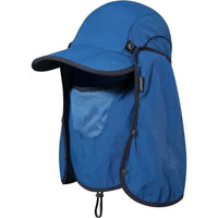 UPF 50+ Sun Hat Foldable with Face Mask Neck Cover, Lightweight Breathable Windproof Fishing Hat for Men Women OutdoorTravel