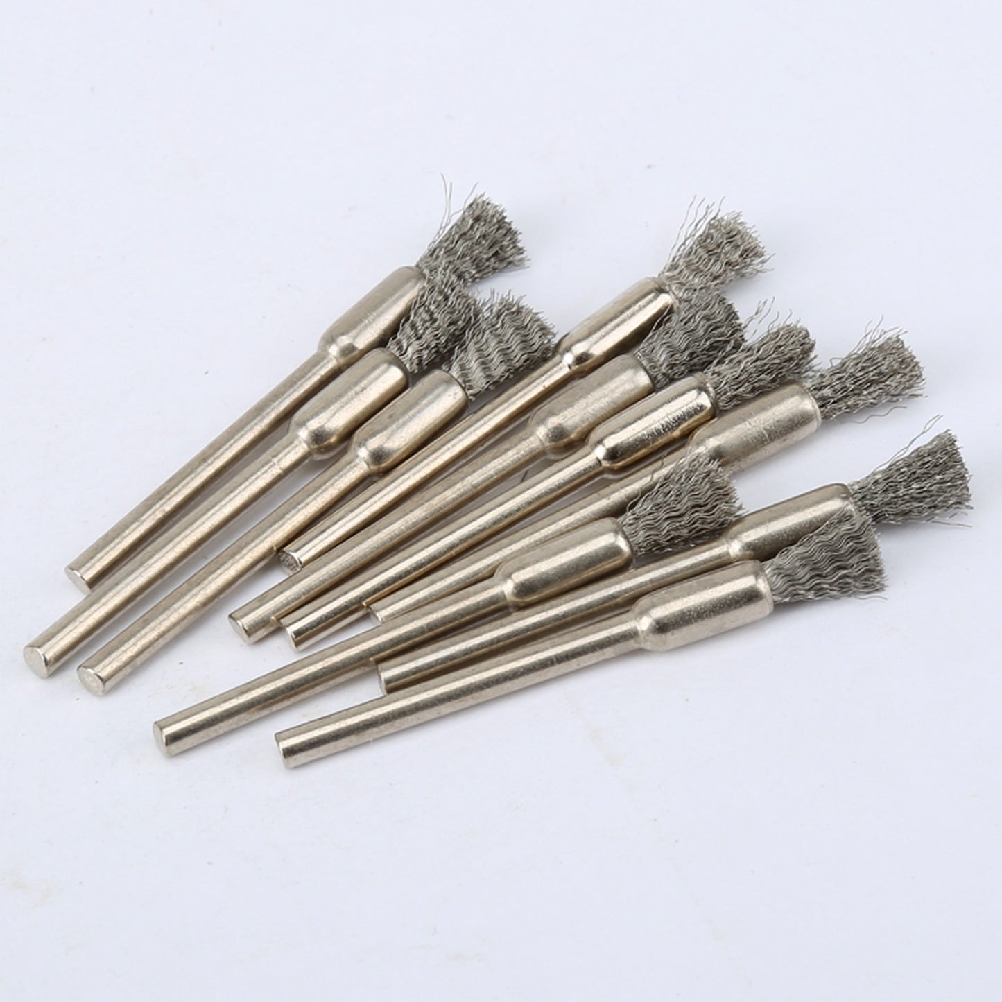 10Pcs Pencil Brushes Stainless Steel Mounted Wire Wheel Brush