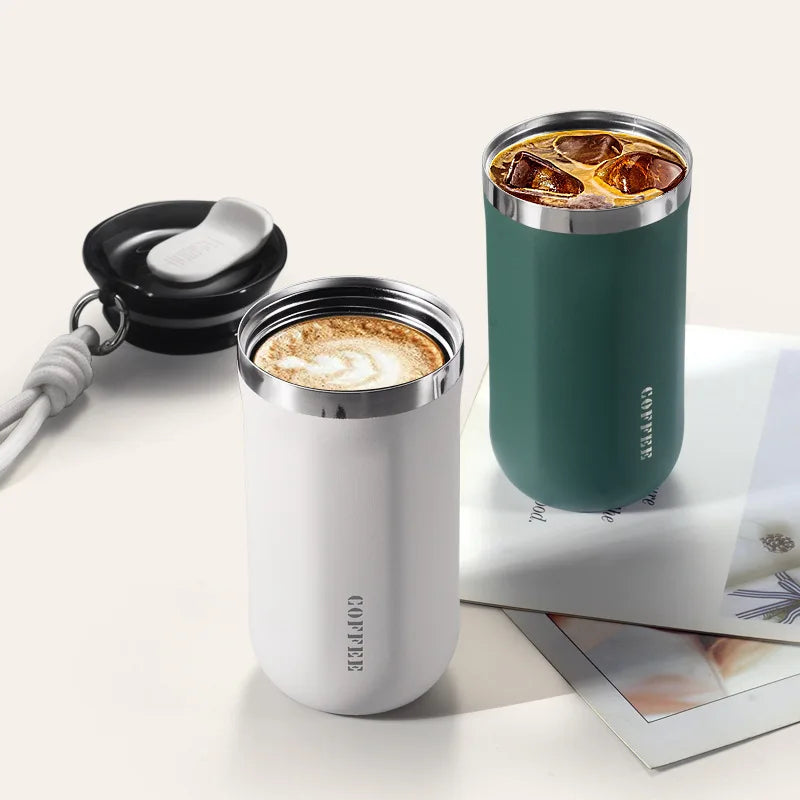 2025 New 304 Stainless Steel Insulated Water Cup Business Office Portable Cold Coffee Cup Advertising Gift Cup