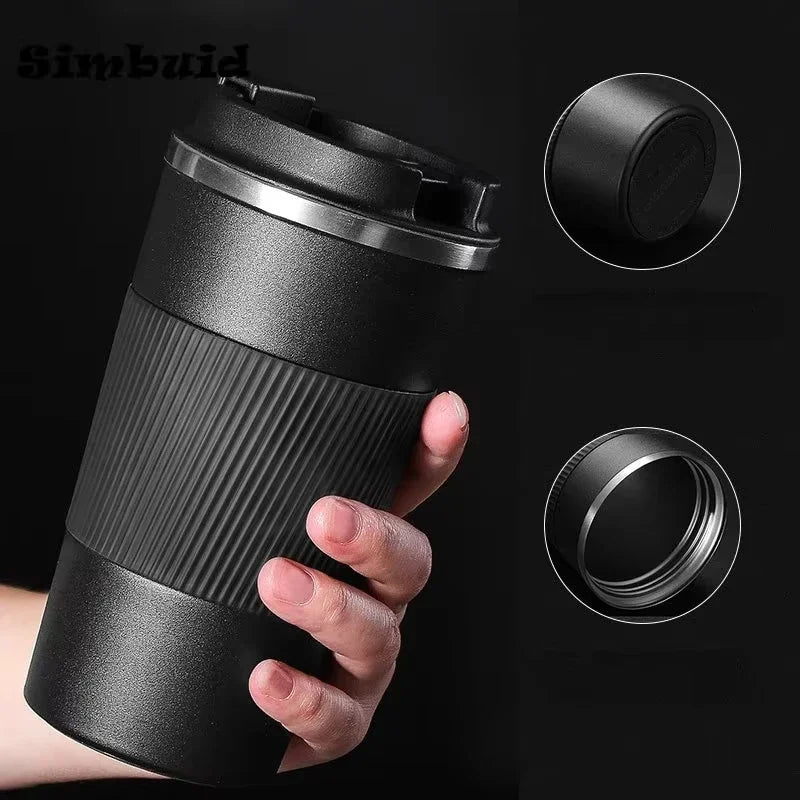 380ml 510ml Stainless Steel Coffee Cup Thermos Mug Garrafa Termico Caneca Termica Cafe Copo Non-slip Travel Car Insulated Bottle