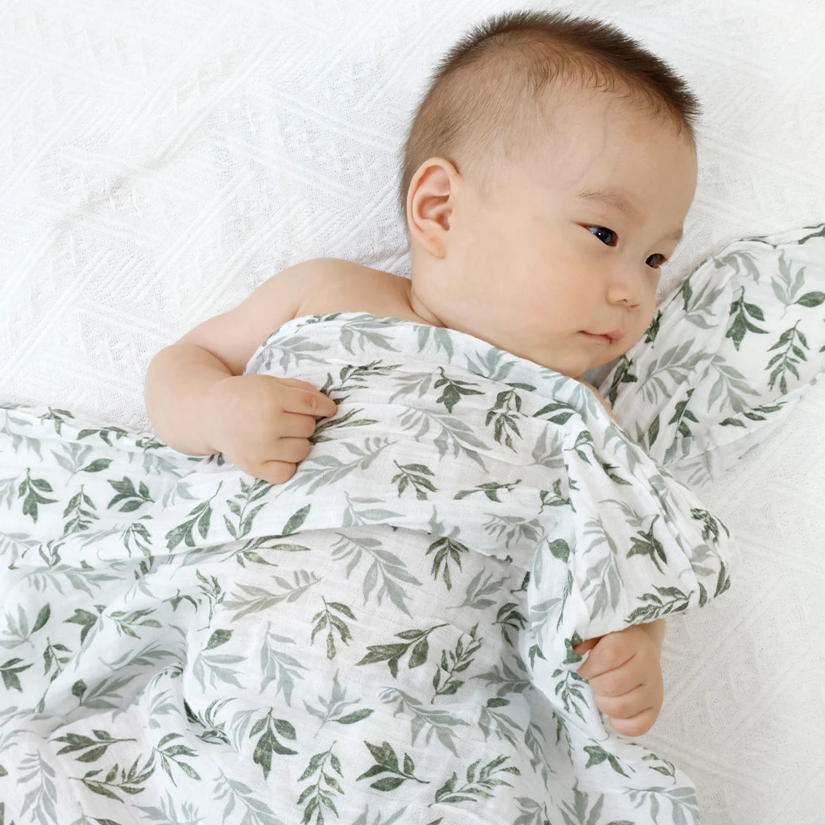 HappyFlute Baby Muslin Swaddle 100% Cotton Summer Soft Cute Print Baby Blanket 120*110CM