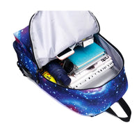 Men Canvas School Laptop Backpack Galaxy Star Universe Space USB Charging for Teenagers Boys Student Girls Bags Travel  Mochila