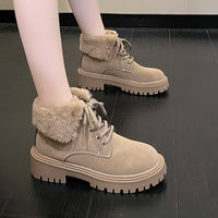 Winter padded warm cotton shoes, versatile and fashionable high-top women's shoes
