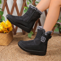 Women Waterproof Winter Shoes for 2024 New Faux Fur Female Long Plush Boots Woman Warm Cotton Snow women's shoes