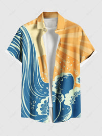 Summer Plus Size Men's Shirt 3D Print Hawaiian Shirts Button Up Beach Vacation Shirts Short Sleeve Shirts Casual Shirts For Men