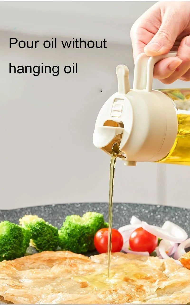 2in1 500ml Plastic Spray Oil Sprayer Bottle Spray Oil Dispenser Oil Jar Cruet BBQ Kitchen Baking Roasting Picnic Kitchen Tool