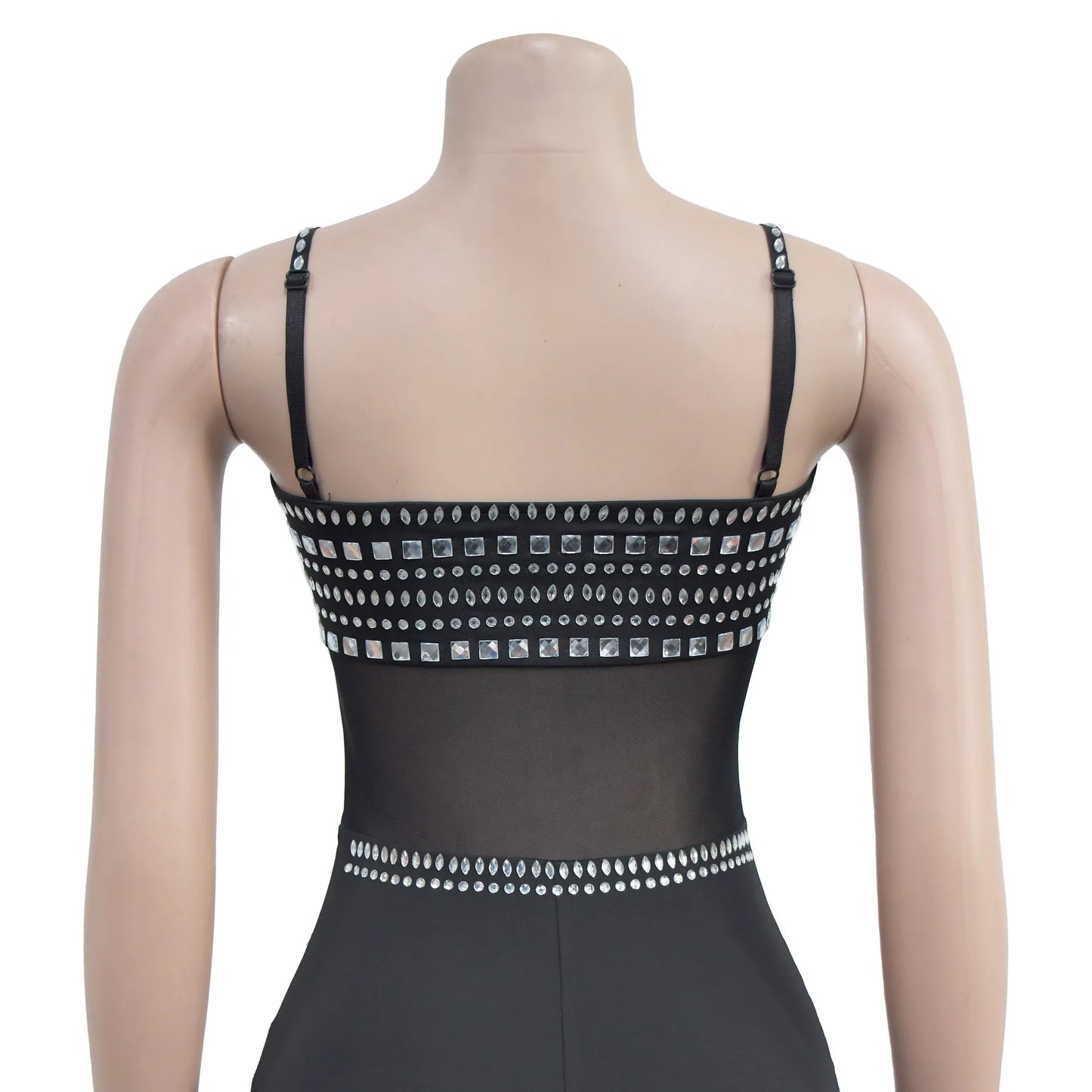 Fashion Women's Hot Diamond Mesh Dresses Summer New Sexy Transparent Lace Party Elegant Female Maxi Dress 2025