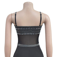 Fashion Women's Hot Diamond Mesh Dresses Summer New Sexy Transparent Lace Party Elegant Female Maxi Dress 2025