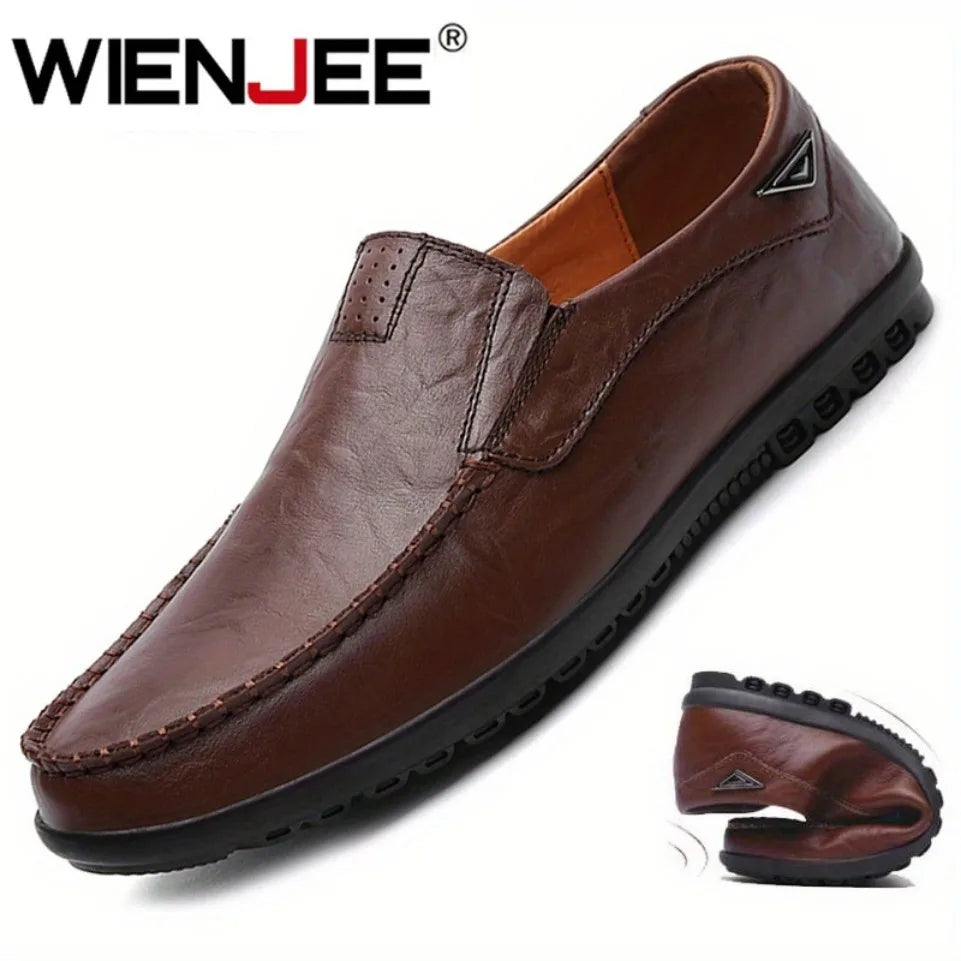 Genuine Leather Men Casual Shoes Luxury Brand Mens Loafers Moccasins Breathable Slip on Black Driving Shoes Plus Size 37-47