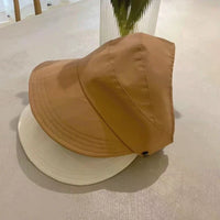 Summer Wide Brim Sunhat Women Sun Hats Foldable Adjustable Outdoor Beach Bucket Hat UV Protection Visors Fisherman Ponytail Caps