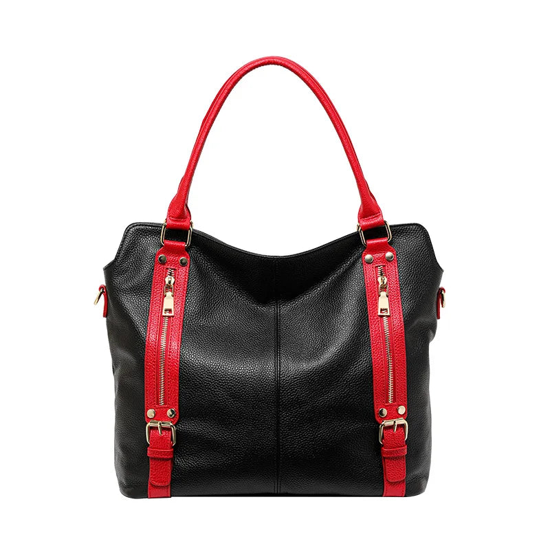 Ladies large tote bag fashion handbag leisure soft shoulder bag women's bag