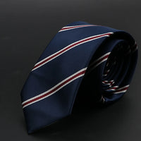 New Men Ties Solid Color Stripe Print Floral 6cm Jacquard Business Neckties Narrow Skinny Tie Wedding Prom Daily Wear Accessory