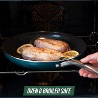 Blue Diamond 12-Piece Ceramic Non-Stick Cookware Set, Green