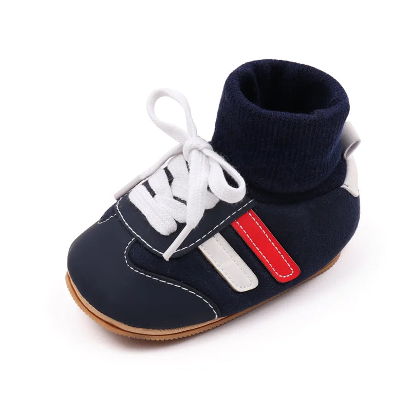 Baby Sock Shos Autumn and Winter Baby Girls Boys Ankle-covered Style 0-1 Year Old Anti Slip Fashion Design Newborn Infant Shoes