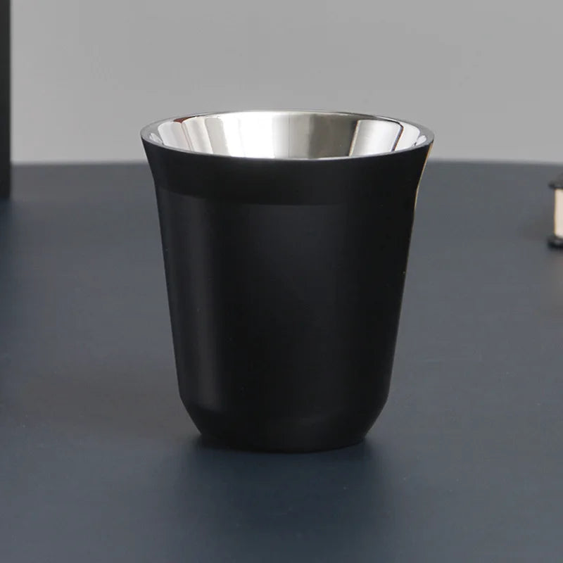 Stainless Steel Espresso Cups Double Wall Insulated Cups Demitasse Cups Coffee Cup For Drinking Coffee, Gift for Him Thermo Cup