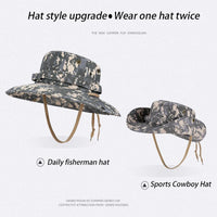 New spring and summer outdoor fisherman hats for men. Fishing andmountaineeringtacticalhatswithcamouflagelargebrims,brea
