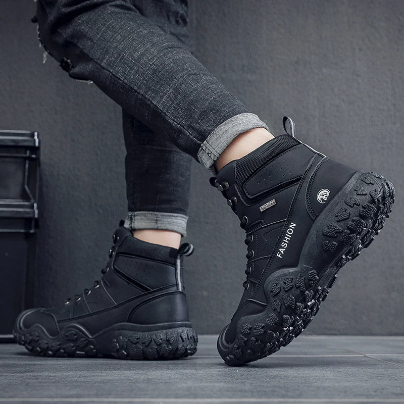 Winter Men's Hiking Shoes Lightweight Anti Slip Mens Boots Outdoor Sneakers Comfortable Climbing Hunting Trekking Camping Shoes