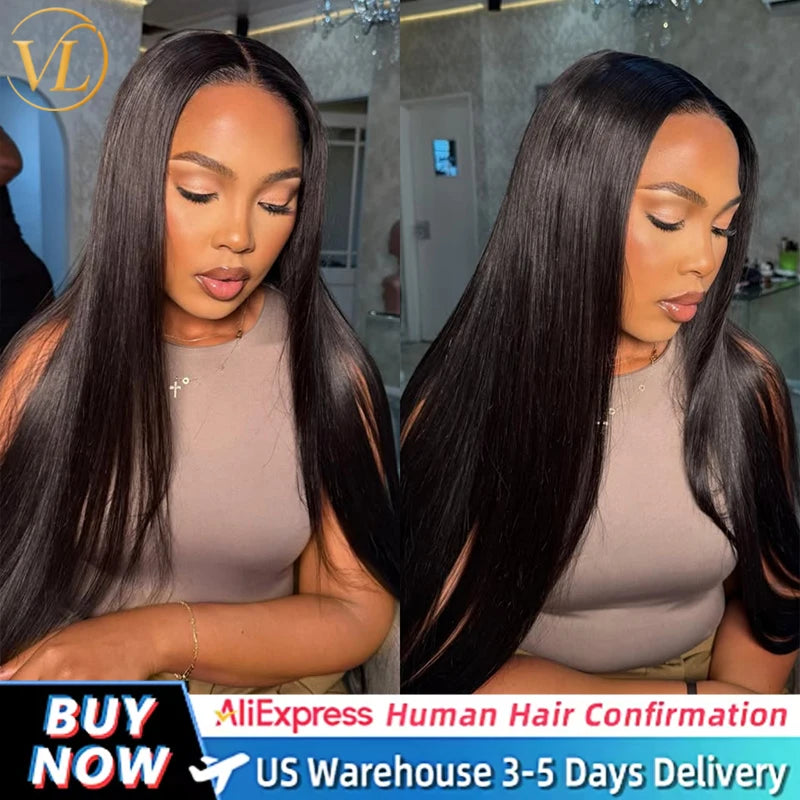 40 46 Inch Lace Front Human Hair Wigs Pre Plucked 13x4 13x6 Transparent Bone Straight Lace Wig Brazilian Frontal Wigs For Women