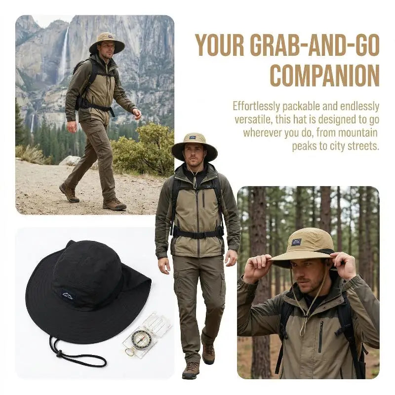 UPF Sun Protection Fisherman Hat Solid Color Lightweight Quick Drying Cap Outdoor Travel Beach Hiking for Men WomenHot