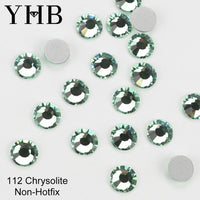 YHB 101-133Cold Fixation Crystal Cristales Flatback Silver Back Non Hotfix Rhinestones For Bags Shoes Garment Phone DIY Nail Art