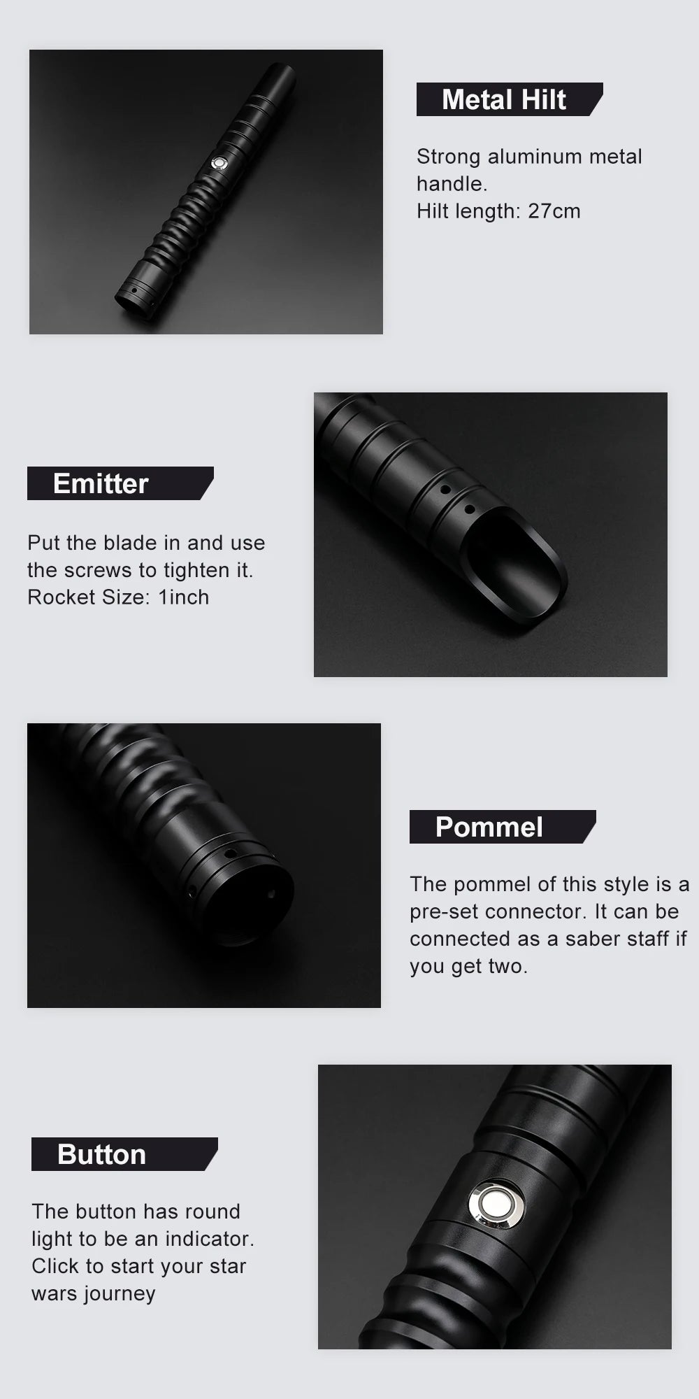 TXQSABER Lightsaber RGB Smooth Swing Heavy Dueling Metal Hilt Blaster Color Change Ghost Yoda Jedi Cosplay Toys Laser Sword