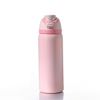 24oz Stainless Steel Insulated Cup with Straw Vacuum Thermos Mug for Coffee Iced Drinks Hot/Cold Double Wall Tumbler