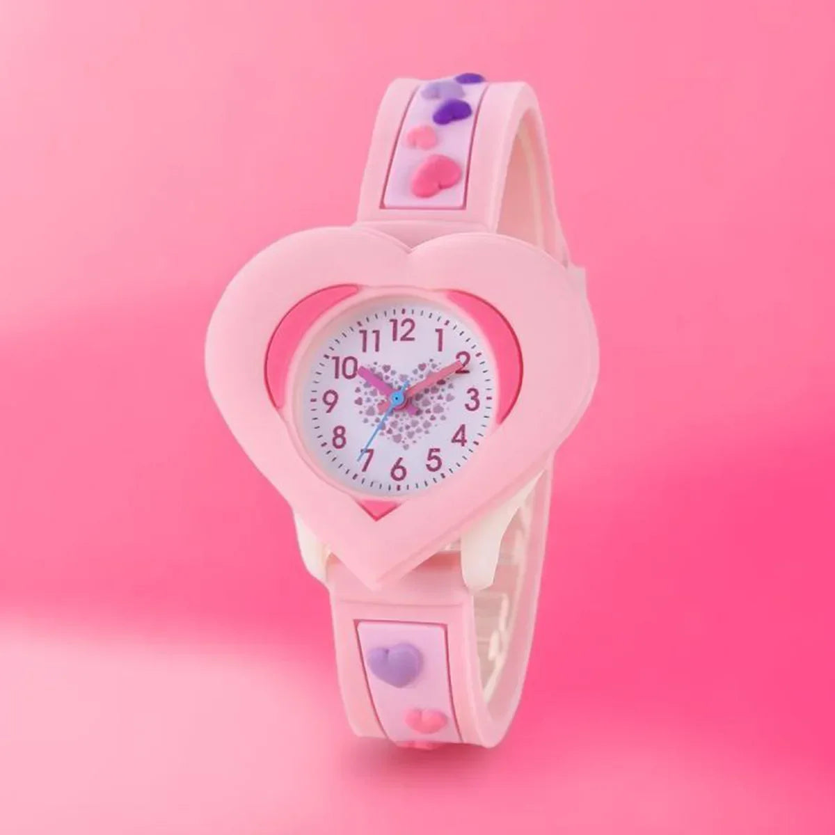 New Love Children's Student 3D Quartz Watch Learn To Recognize The Time Send Gifts Silicone Cute Personalized Children's Watch