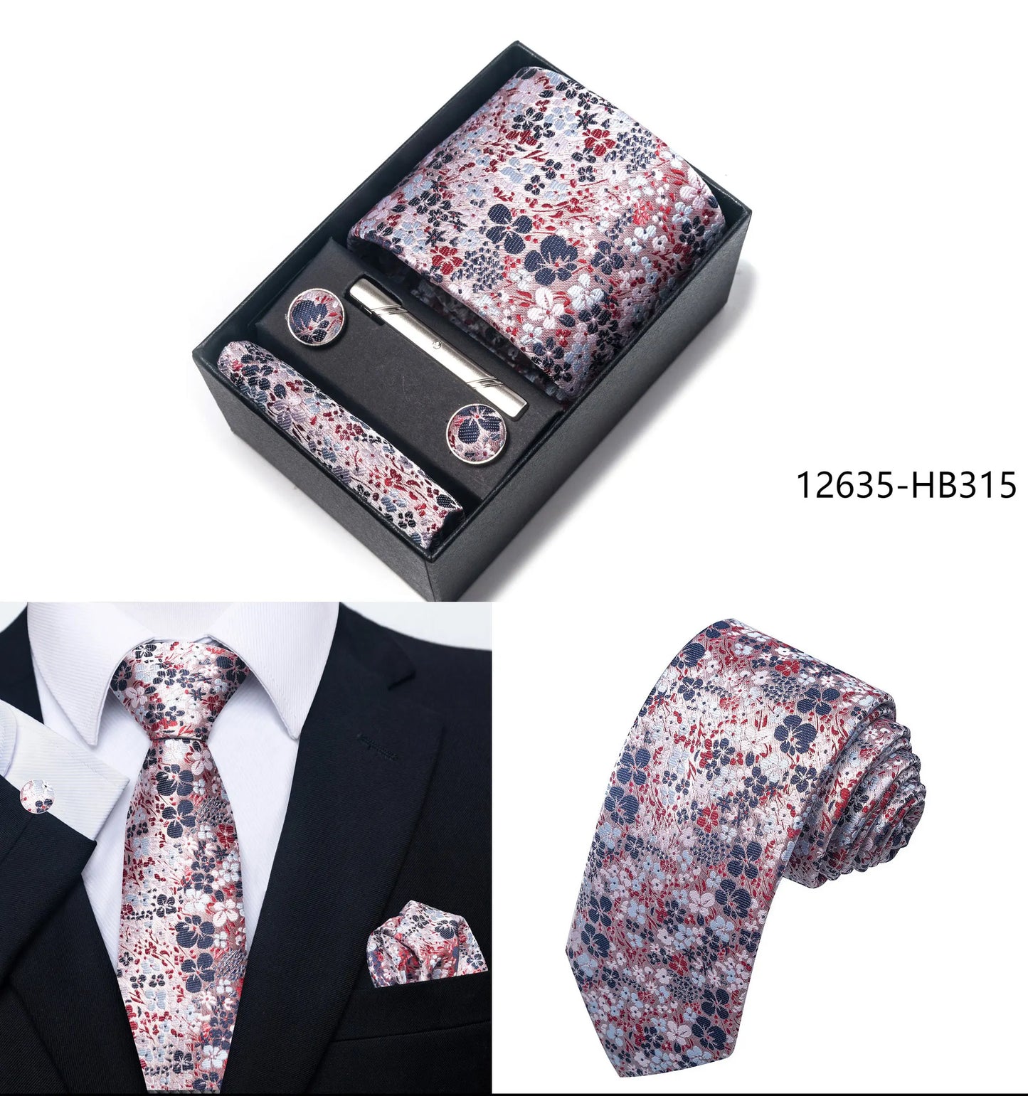 2025 New Design Fashion Brown Paisley Tie Handkerchief Cufflink Set For Men Necktie Clothing Accessories Birthday Present